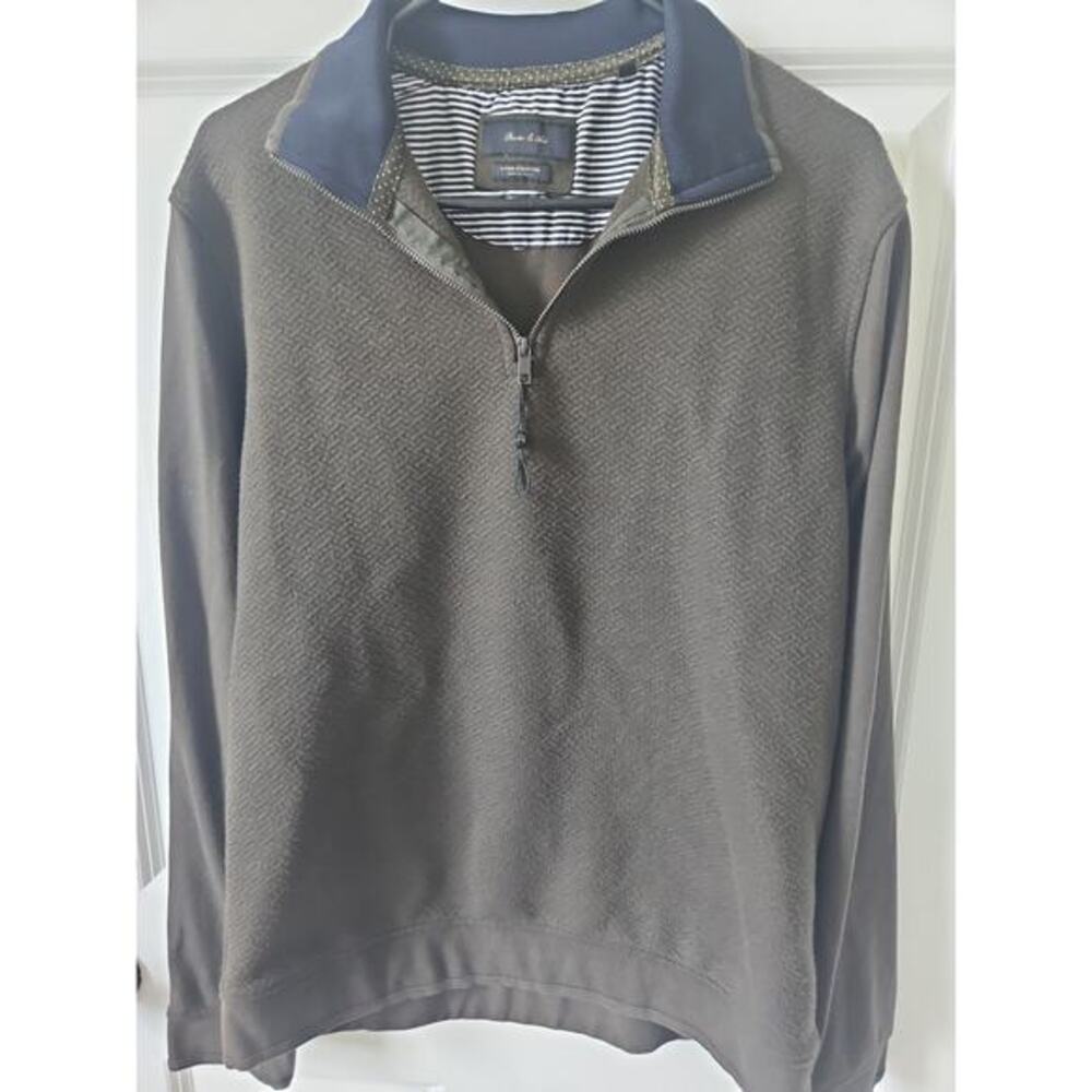 Porter‎ & Ash Women's Olive Green Pullover 1/4 Zip Size Large NWOT